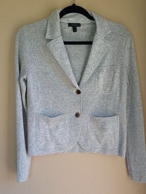 JCrew Wool Button Front Preppy Blazer Crop Cardigan Wool Blend Size S
